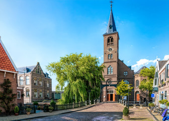 Church St. Vicentius in Edam-Volendam, Netherlands - obrazy, fototapety, plakaty