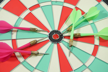 dart on target dartboard