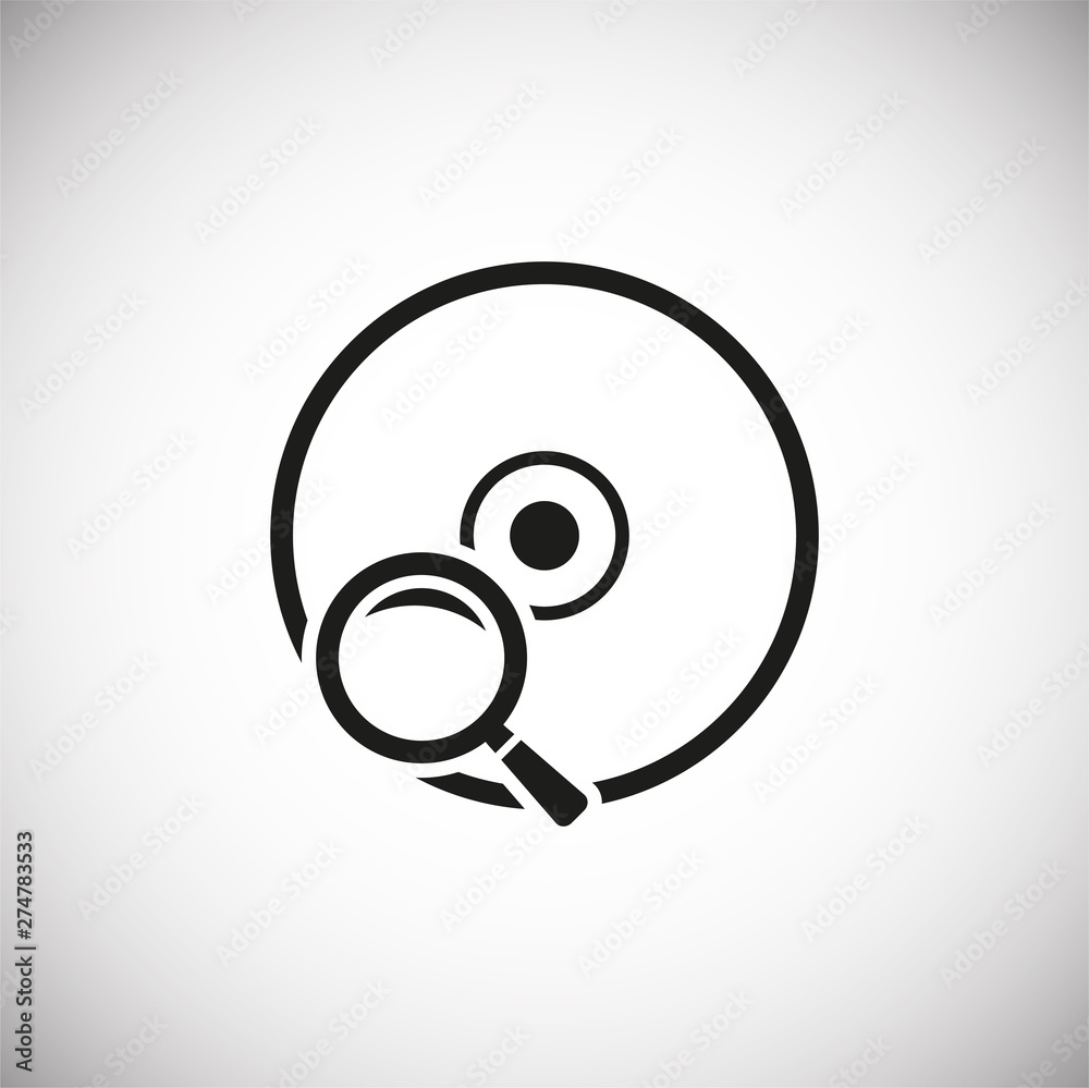 Poster search related icon on background for graphic and web design. simple illustration. internet concept 