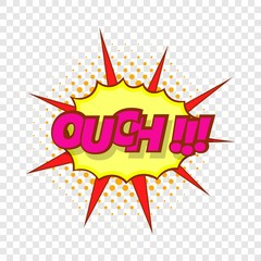 Ouch, comic text icon. Pop art illustration of Ouch, comic text vector icon for web