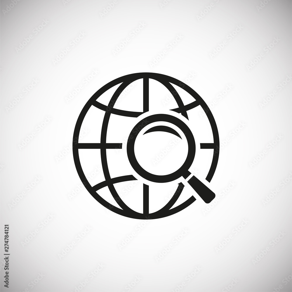 Poster search related icon on background for graphic and web design. simple illustration. internet concept 
