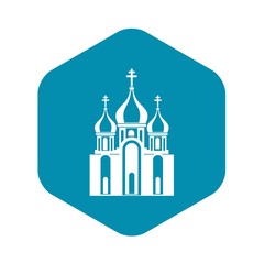 Church building icon in simple style on a white background vector illustration