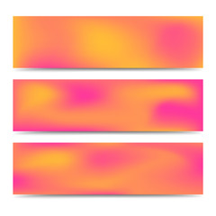 Fototapeta premium Smooth abstract blurred gradient orange banners