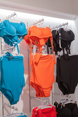 Woman s underwear, Lingerie on rack. Retail shop, store