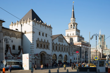 Fototapeta premium Moscow, Russia - May 01, 2019: Kazan railway station in Moscow at may day