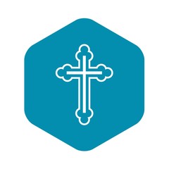 Crucifix icon in simple style on a white background vector illustration