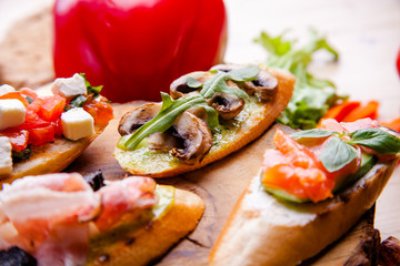 Ingredients for spring vegetable buddha bowl. Delicious healthy food. top view