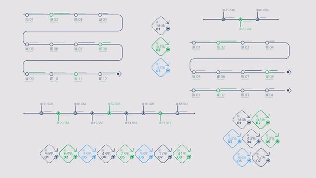Schemes - timelines on a transparent background