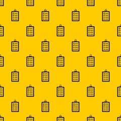 Clipboard with to do list pattern seamless vector repeat geometric yellow for any design