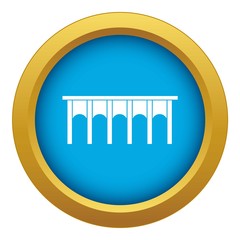 Bridge icon blue vector isolated on white background for any design