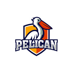 Pelican Bird Logo Abstract Design Vector Template