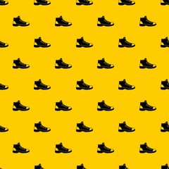 Tourist shoe pattern seamless vector repeat geometric yellow for any design