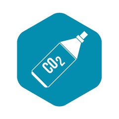 CO2 bottle icon in simple style on a white background vector illustration