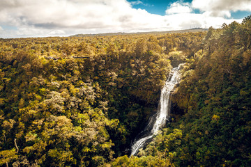 Aerial view of Alexandra falls on Mauritius