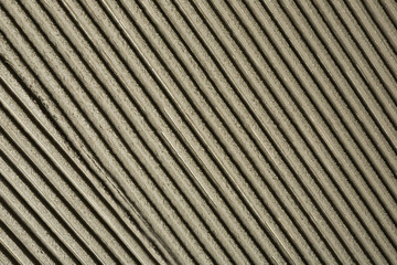 Fototapeta premium Lined grey concrete as background, top view. Tile installation