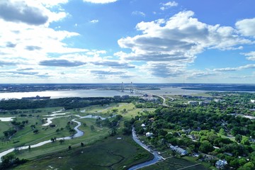 Obraz premium Aerial Lowcountry Charleston