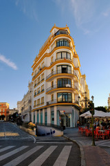 Old street in european city. Jerez de la Frontera, Andalucia, Spain