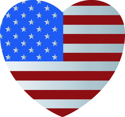 Fototapeta premium Heart Flag