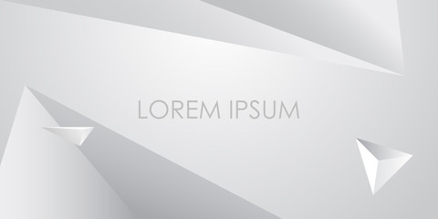 3d triangle polygon white background