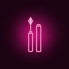 mascara neon icon. Elements of Women's accessories set. Simple icon for websites, web design, mobile app, info graphics