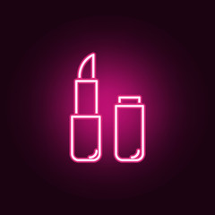 Lipstick neon icon. Elements of Women's accessories set. Simple icon for websites, web design, mobile app, info graphics