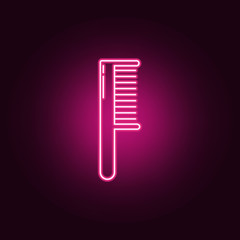 Comb neon icon. Elements of Women's accessories set. Simple icon for websites, web design, mobile app, info graphics