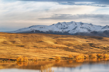 New Zealand on a beautiful autumn morning view from Tekapo. June 2018