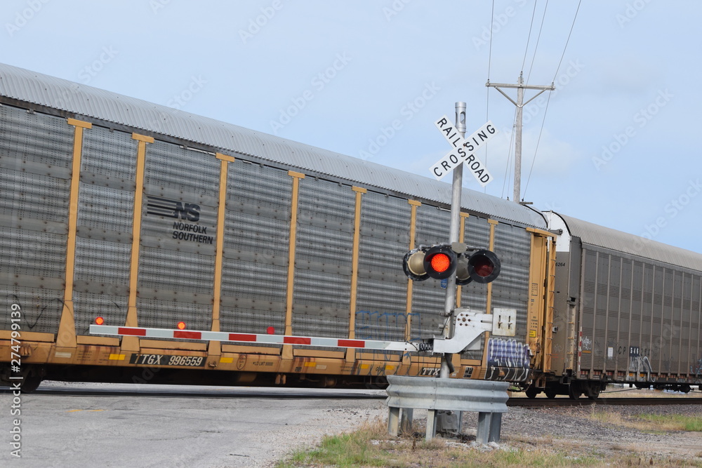 Poster railroad crossing