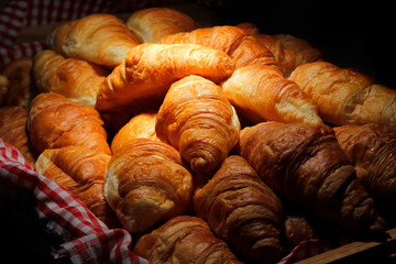 croissant bread on buffet line