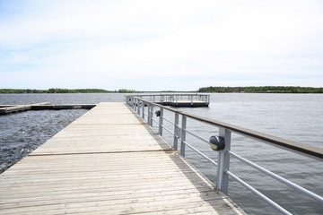 Peaceful Pier View. Falcon Lake, Manitoba, Canada.