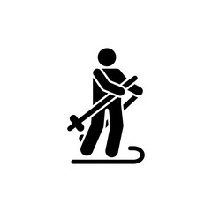 Man ski snow adventure alpine icon. Element of pictogram adventure illustration
