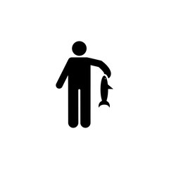 Adventure man fishing camping icon. Element of pictogram adventure illustration