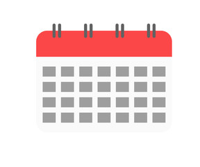 Callendar in trandy flat style. Isolated business element. Reminder deadline. Vintage calendar template mounth.