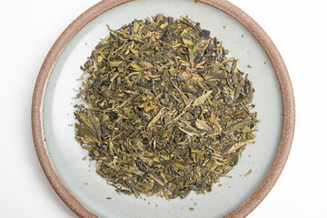 A Bunch Of Loose Leaf Green Tea