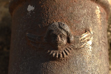 Architecture religion angel of the past rusty metal
