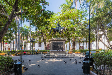 Cartagena , Colombia - March 9, 2017 : Centro Historico area of Cartagena de los indias Bolivar in Colombia South America