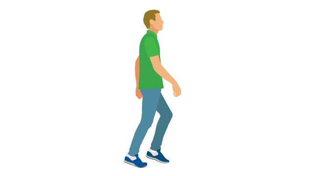 Side walk Cycle for Male figure