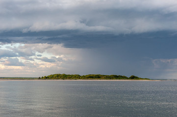 Menacing rain cloud on Buzzards Bay