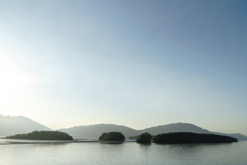 Amazing morning sunlight in Paranagu&aacute; Bay, Brazil