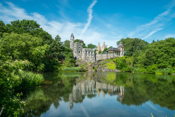 Fototapeta na wymiar Long Exposure View of the Belvedere Castle in NEw York City