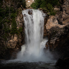 Running Eagle Falls Pours Into Basin
