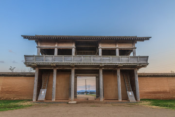 春の志波城跡の風景