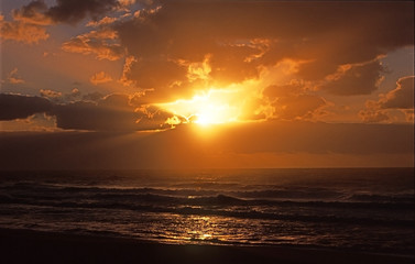 Cloud formations at sunrise over North Avoca beach. Australia.