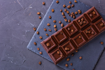 Chocolate bar with cofee
