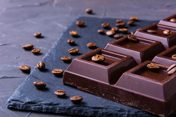 Broken chocolate bar