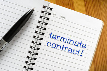 Note: terminate contract