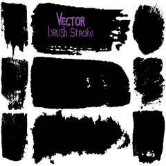 Fototapeta premium Paint strokes with a dry brush on a white background. Vector grunge texture with space for text. Dirty spots isolated