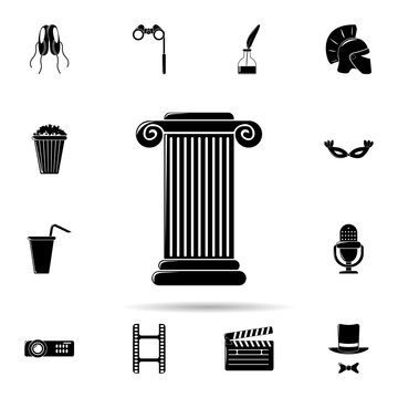 greek column icon. Universal set of cinema and teatr for website design and development, app development