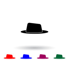 hat multi color icon. Elements of clothes set. Simple icon for websites, web design, mobile app, info graphics