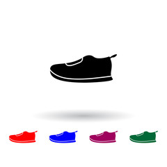 sneakers multi color icon. Elements of clothes set. Simple icon for websites, web design, mobile app, info graphics